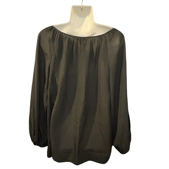 Women’s~MICHAEL KORS~ Sheer Black Blouse~ Long Split Sleeves~Size L~SKU044 - Picture 5 of 7